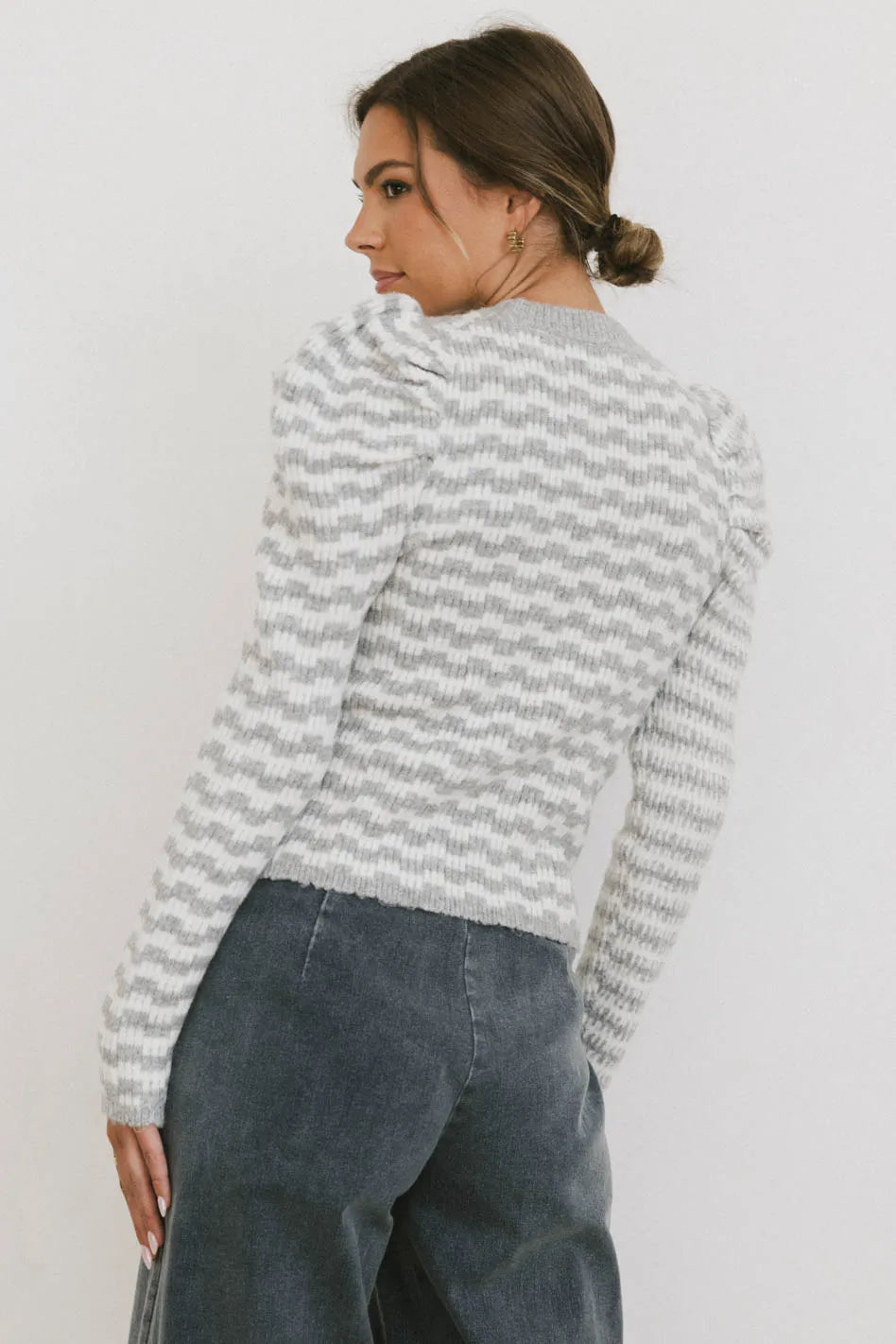 Dustin Knit Sweater in Grey