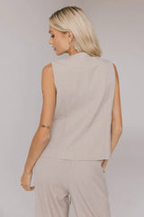 Eslyn Oversized Vest in Taupe