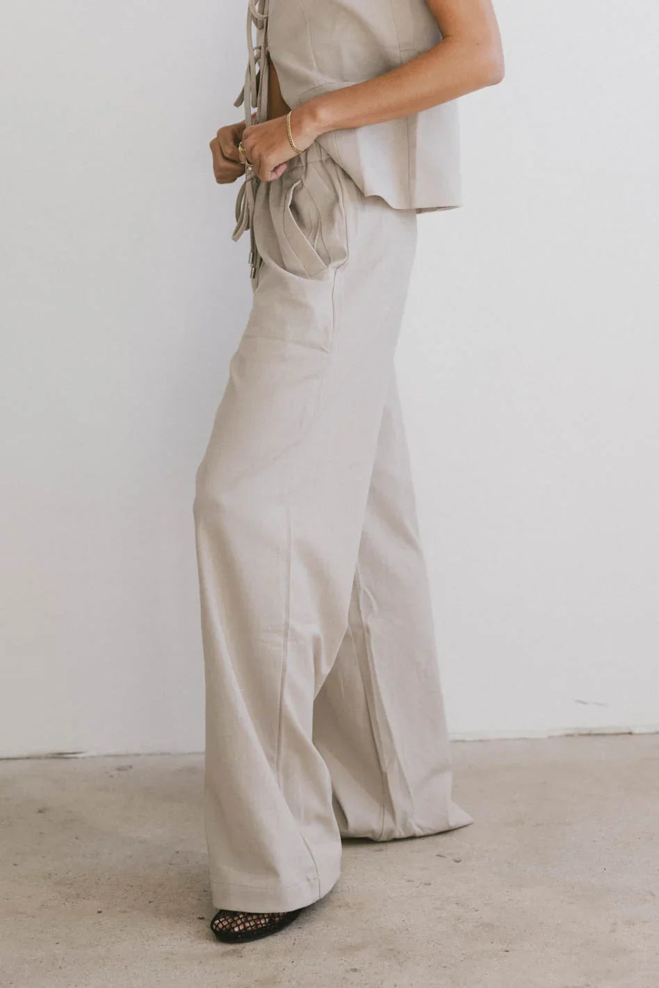 Eslyn Baggy Pants in Taupe - FINAL SALE