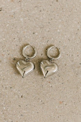 Taryn Hoop Heart Earrings