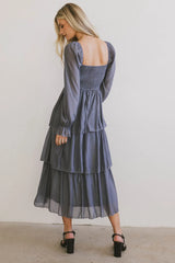 Manning Shimmery Midi Dress in Slate