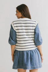 Ashen Sweater Vest in Navy