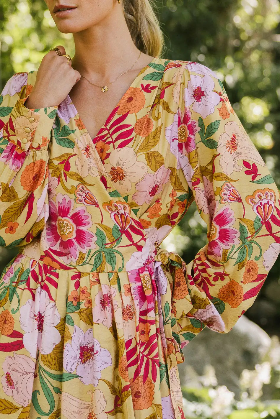 Celine Floral Wrap Dress