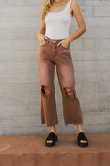 Charlie Distressed Jeans in Mauve - FINAL SALE