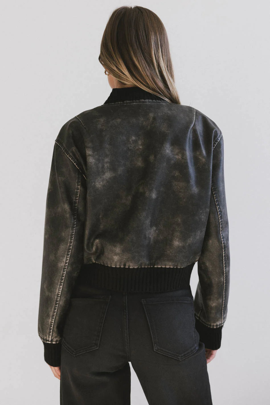 Clarissa Bomber Jacket in Black