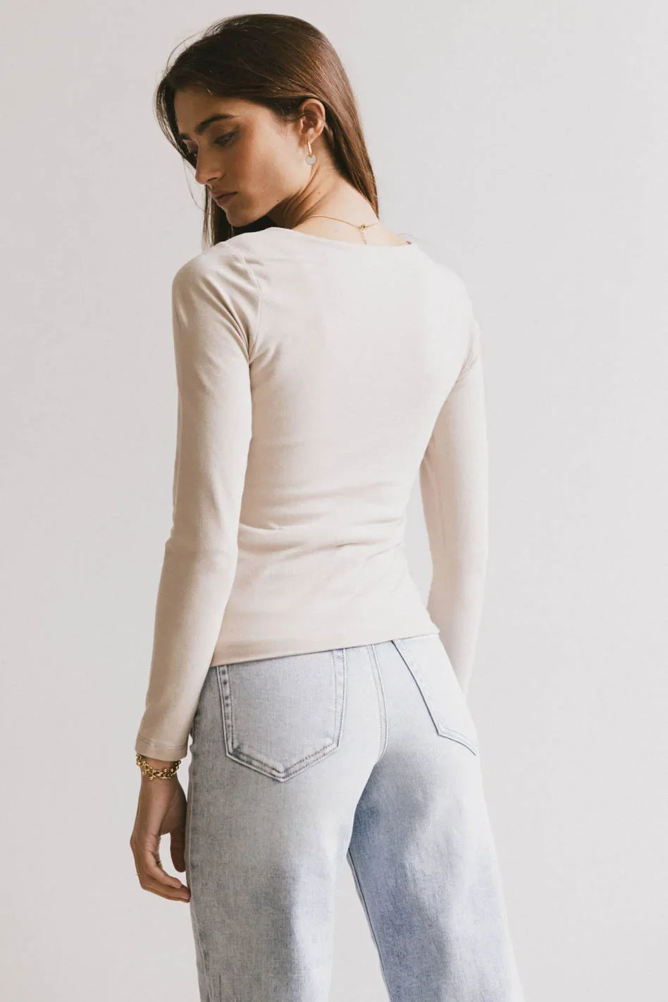 Kendra Basic Top in Fog