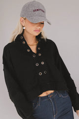 Maxfield Grommet Top in Black