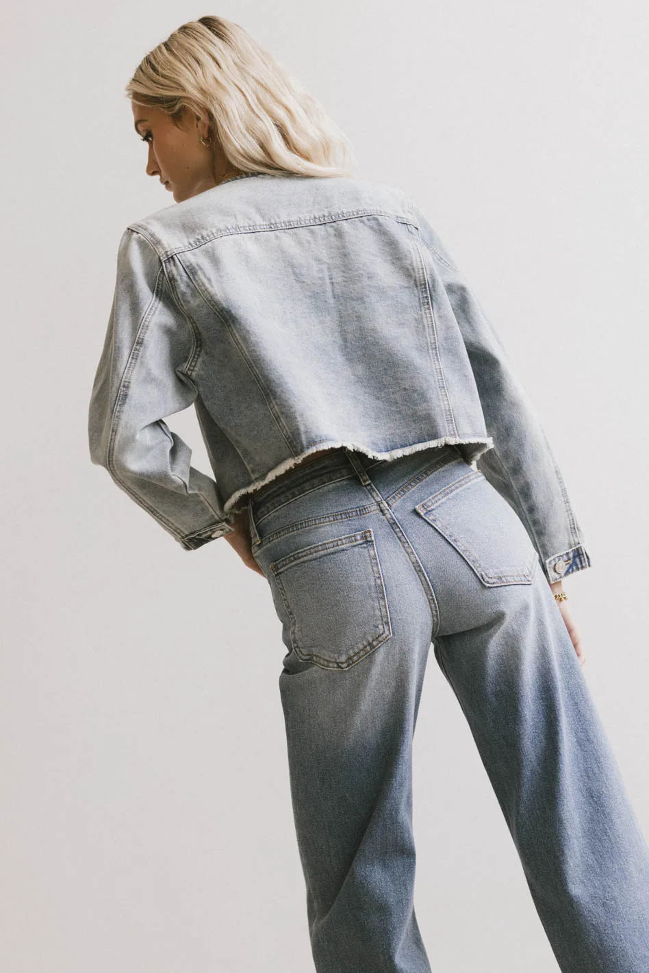 Marlowe Cropped Denim Jacket