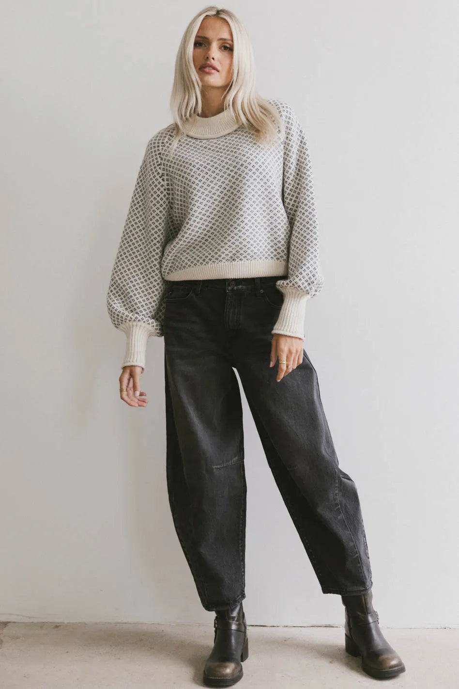 Nathalia Knit Sweater in Ivory