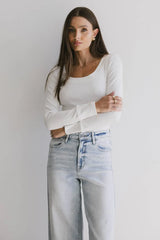 Tylar Scoop Neck Top in Ivory