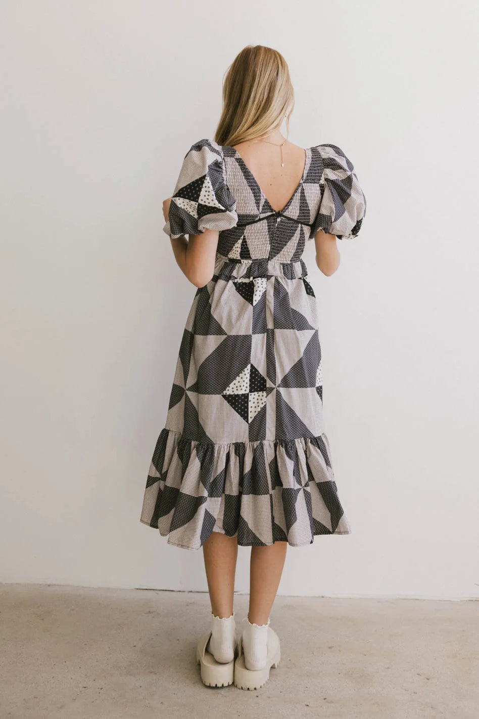 Brielle Patchwork Midi Dress - FINAL SALE