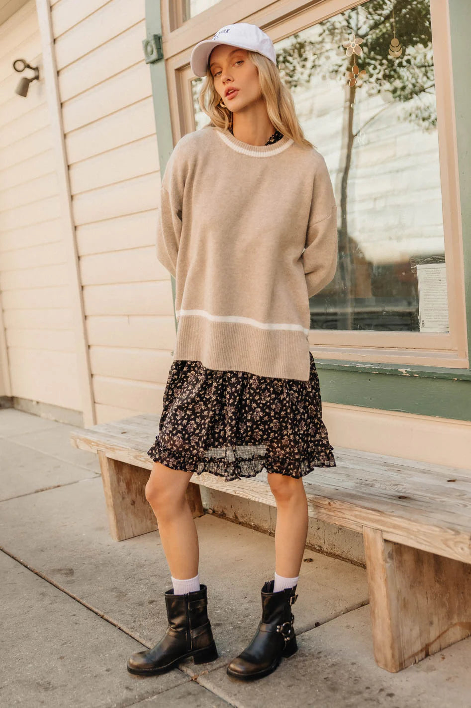 Ashley Knit Sweater in Taupe - FINAL SALE