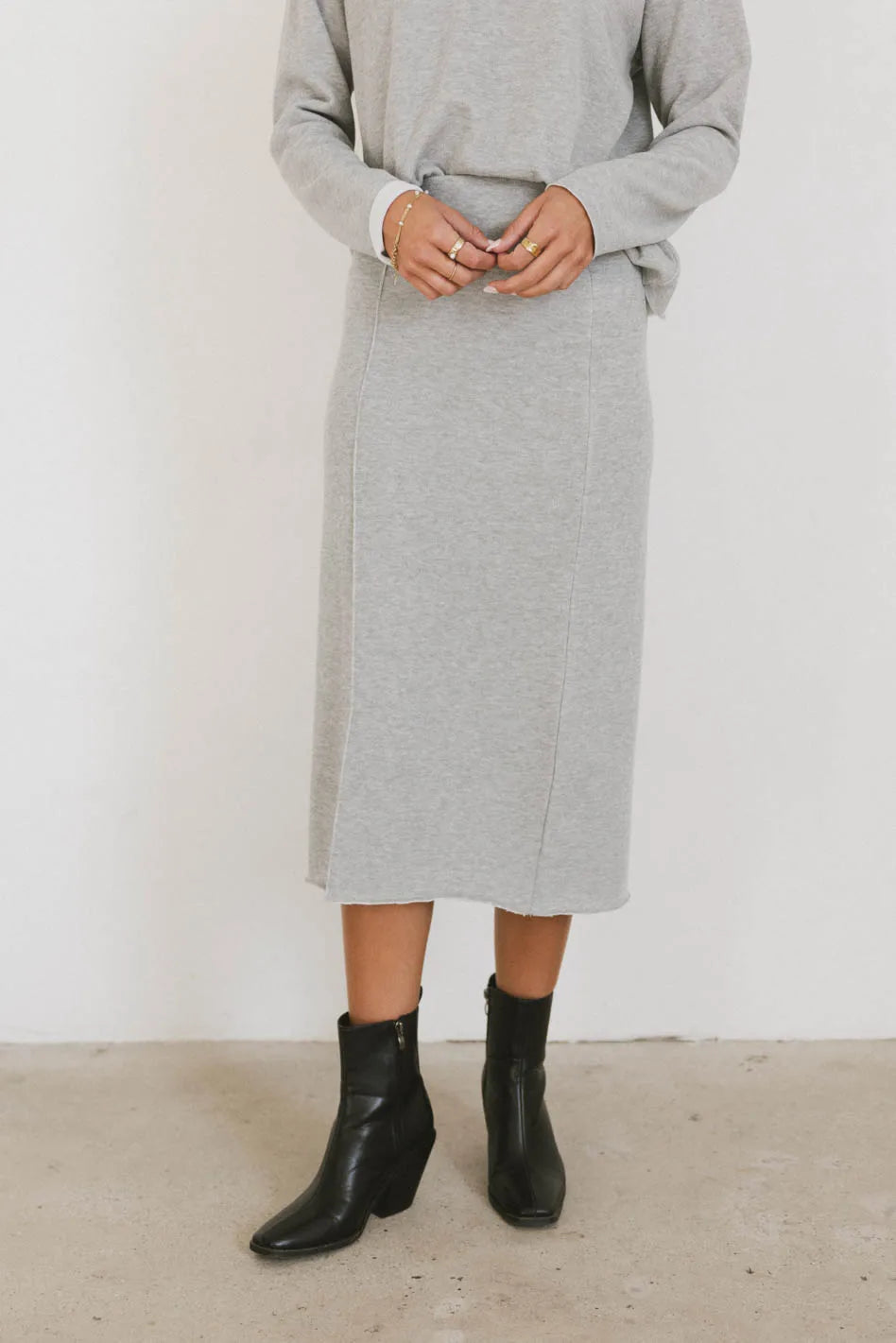 Harden Midi Skirt in Grey