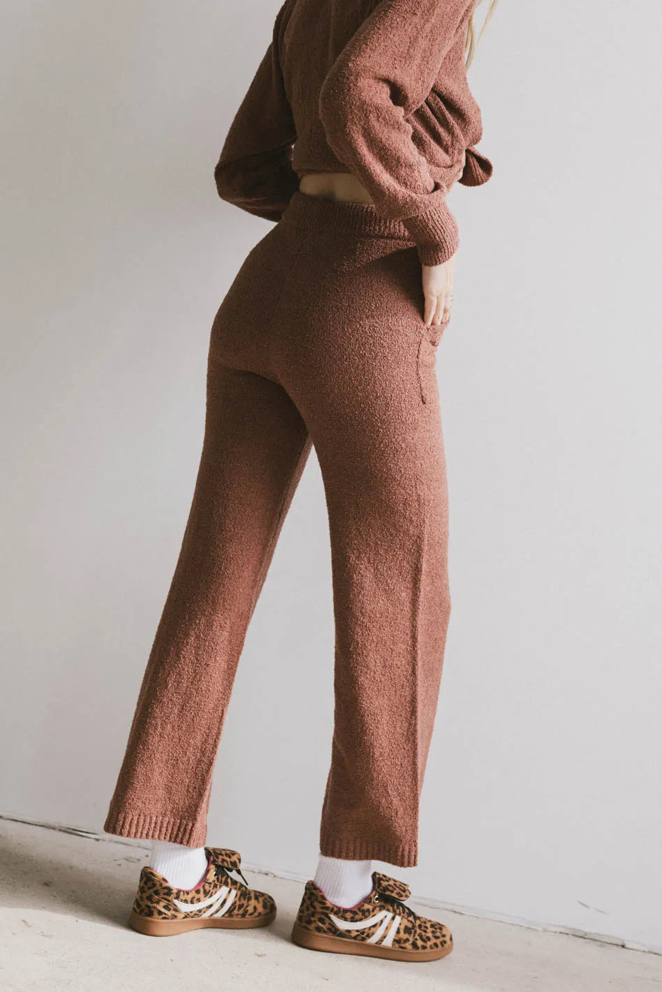 Breck Knit Pants in Brick