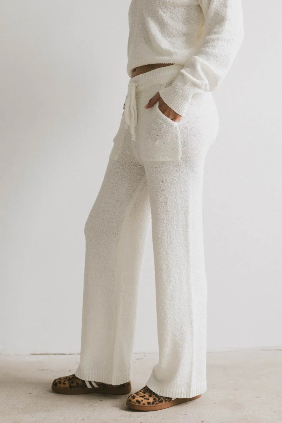 Breck Knit Pants in Cream