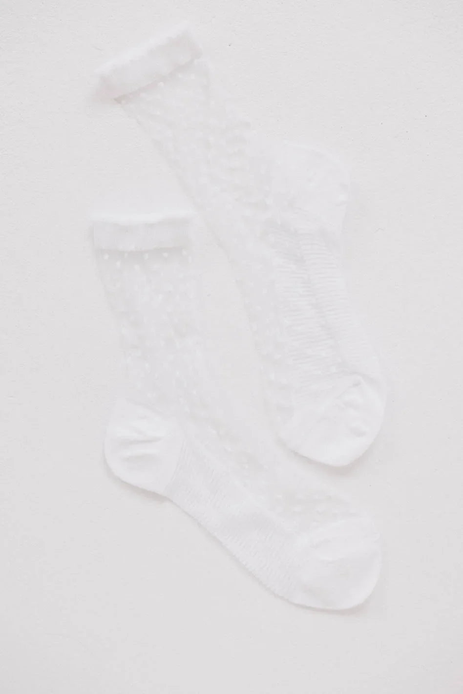 Sheer Speckled Socks in White