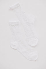 Sheer Speckled Socks in White