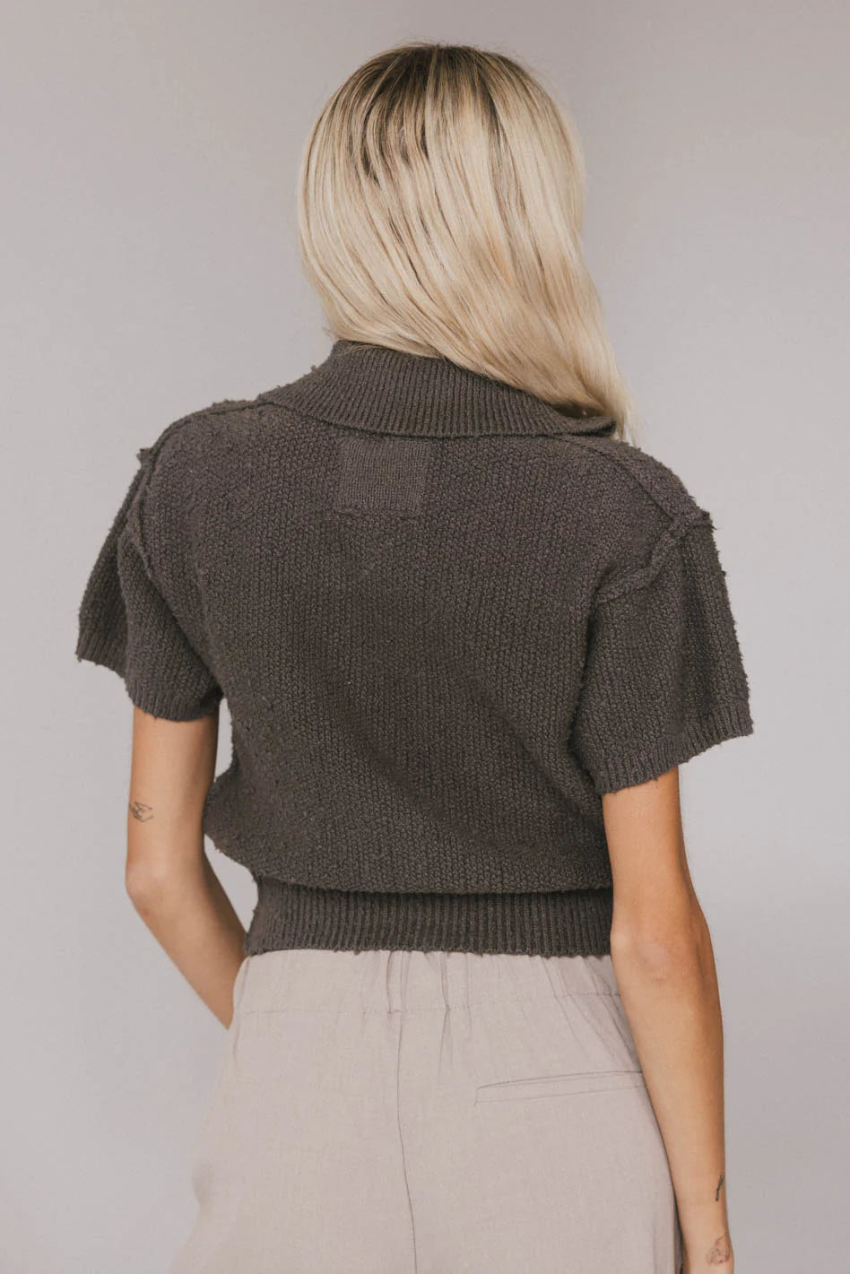 Hayes Knit Cardigan in Charcoal