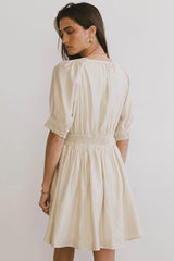 Lorna Mini Dress in Natural