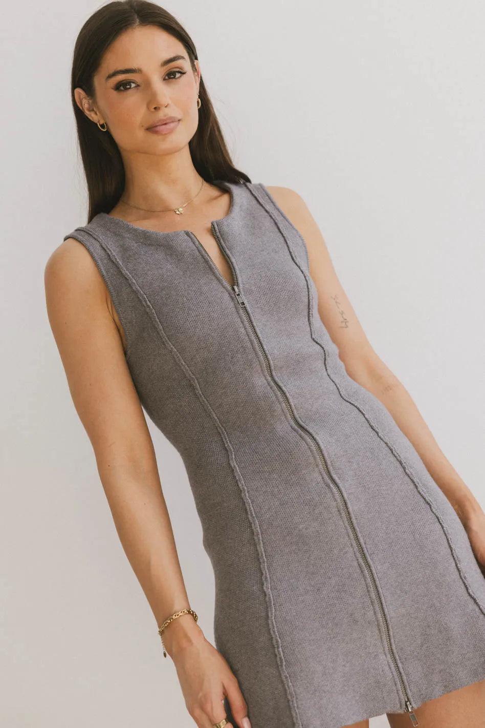 Vela Zip Up Mini Dress