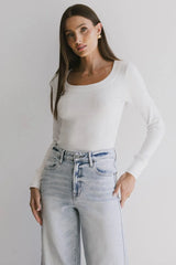 Tylar Scoop Neck Top in Ivory