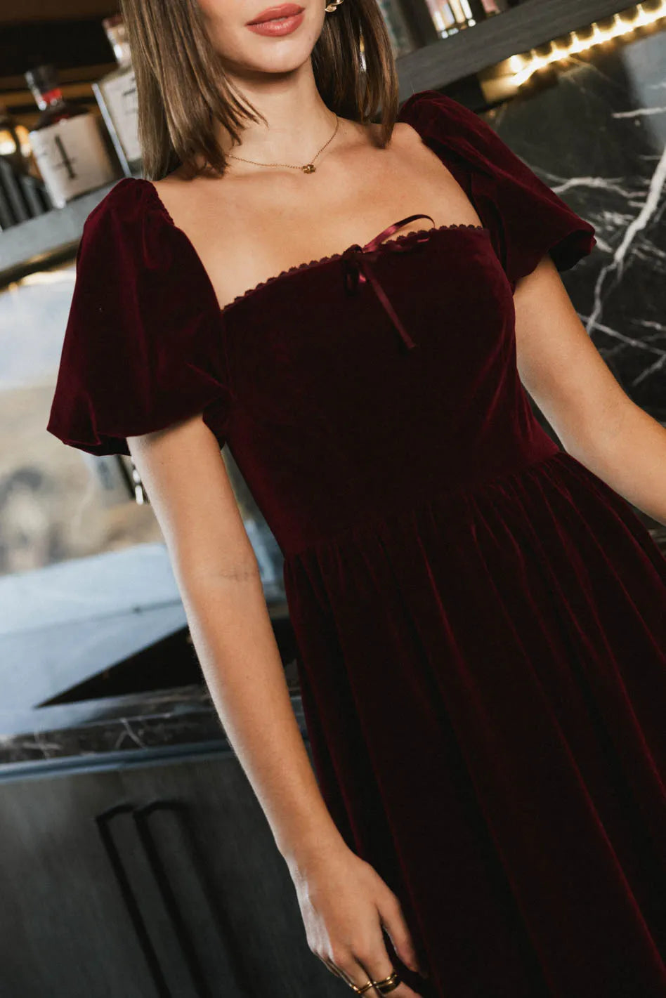 Halia Velvet Midi Dress