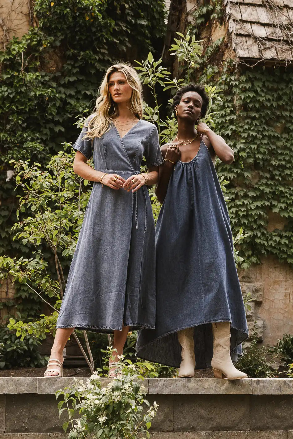 Chance Denim Wrap Dress