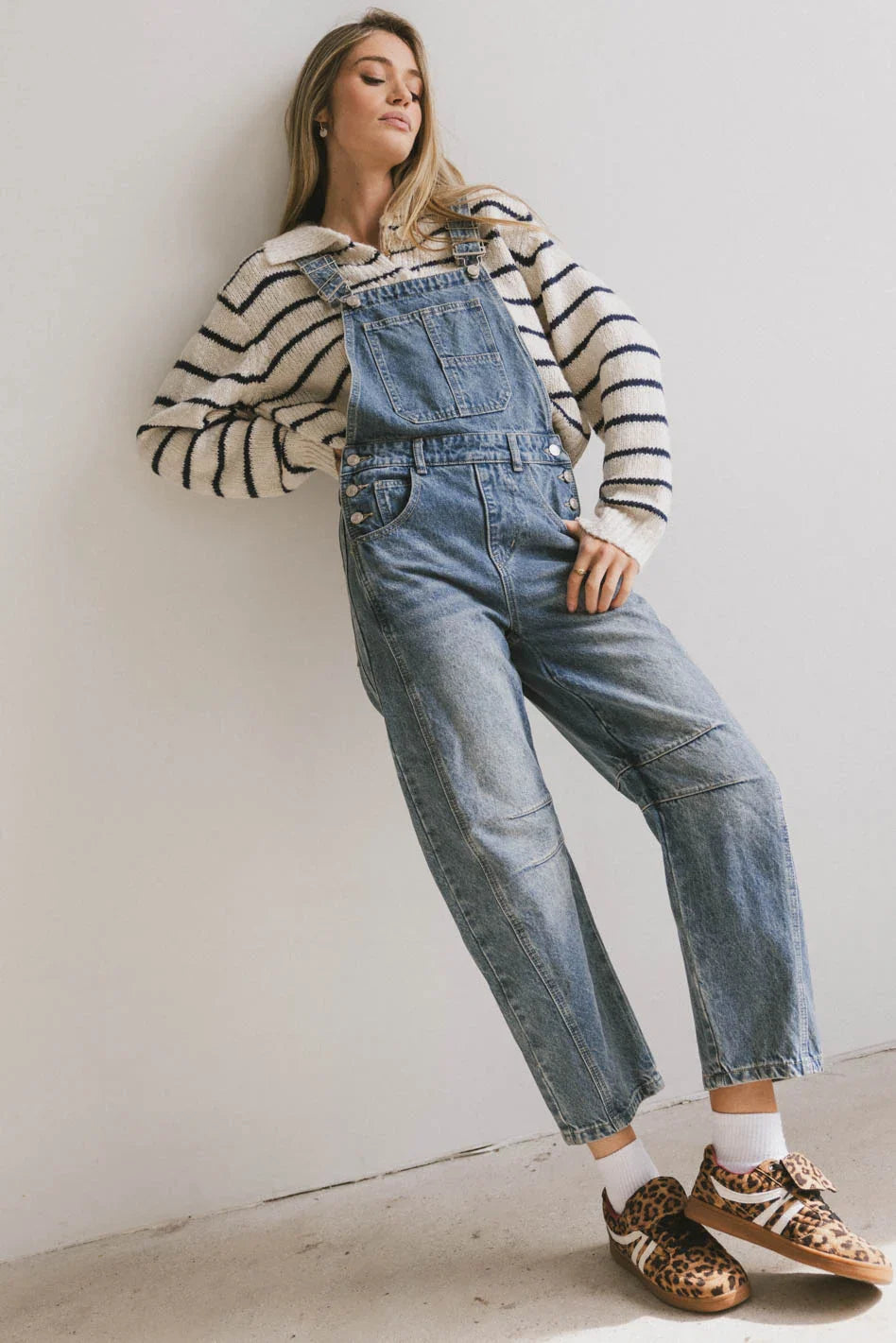 Tansy Denim Overalls in Medium Wash