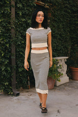 Smith Striped Midi Skirt