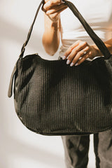 Toulouse Woven Tote in Black