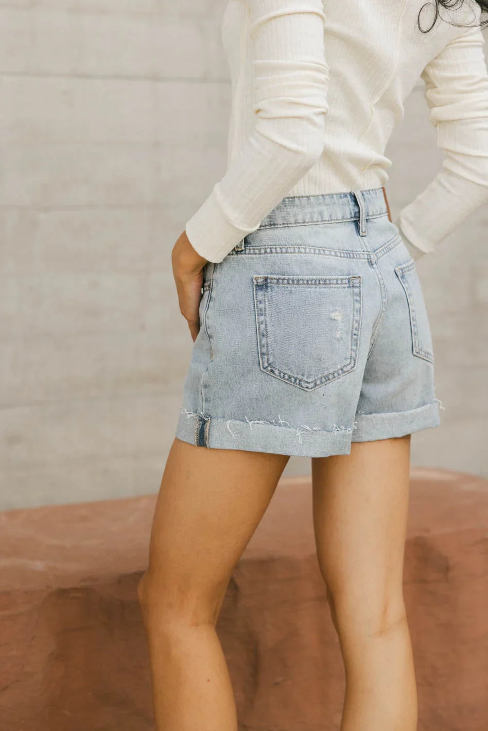 Vinnie Crossover Denim Shorts - FINAL SALE