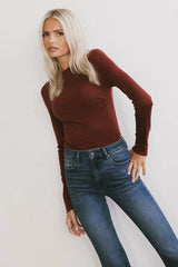 Bianca Ruched Top in Burgundy