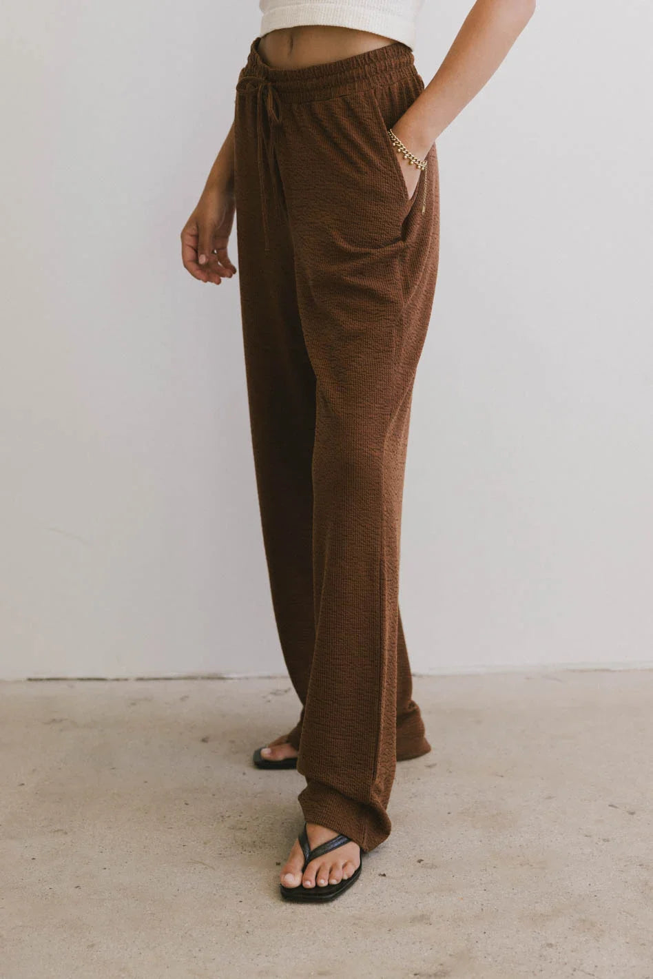 Etta Wide Leg Pants in Terracotta