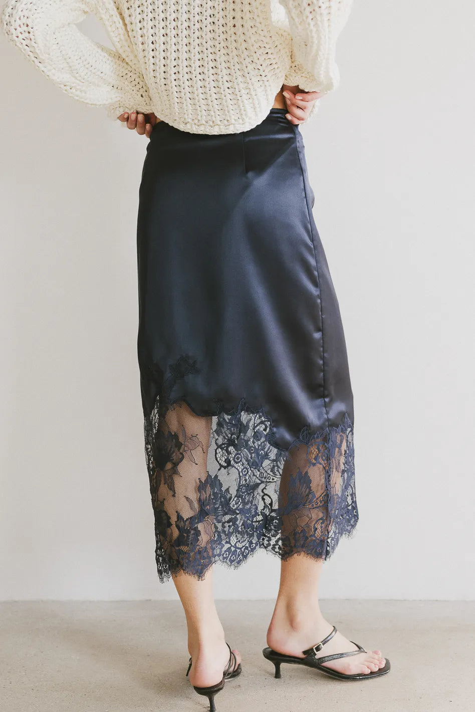 Frankie Asymmetrical Skirt in Navy