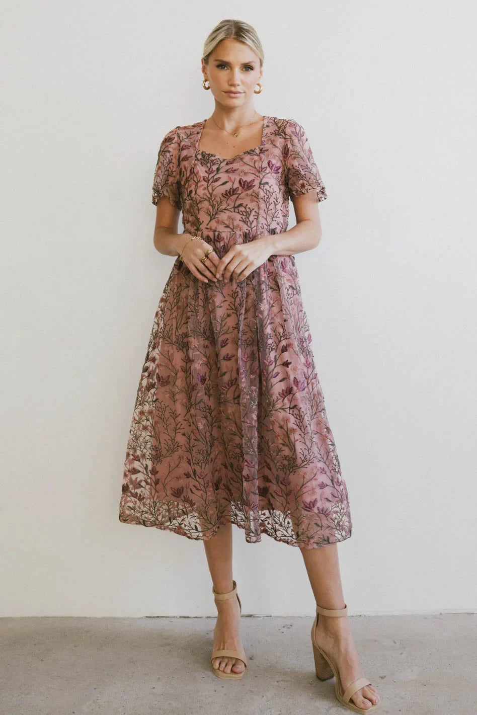 Elowyn Floral Midi Dress