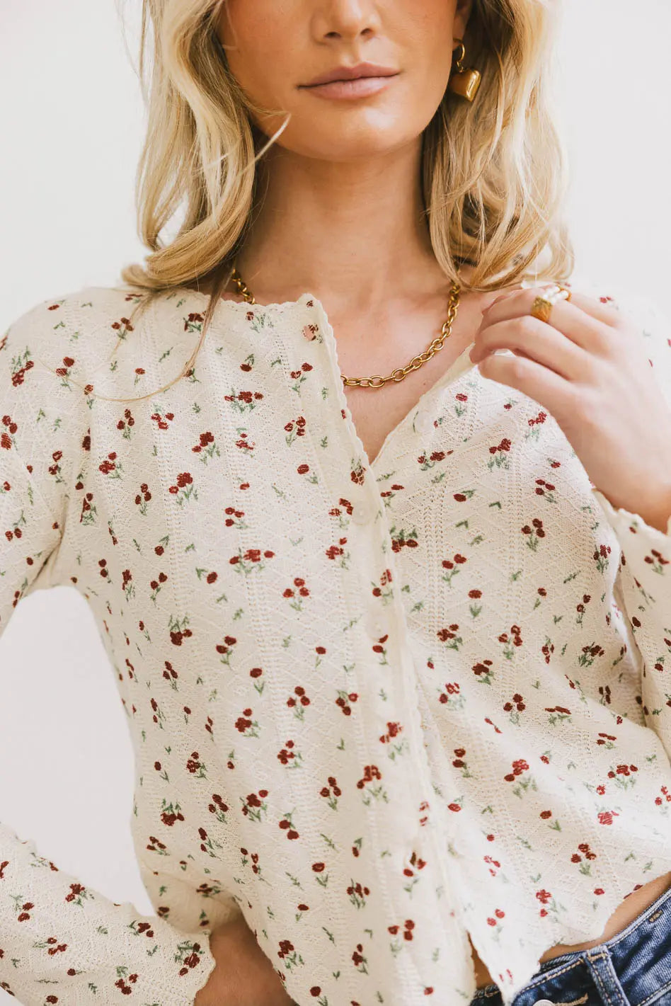 Karrie Floral Knit Cardigan