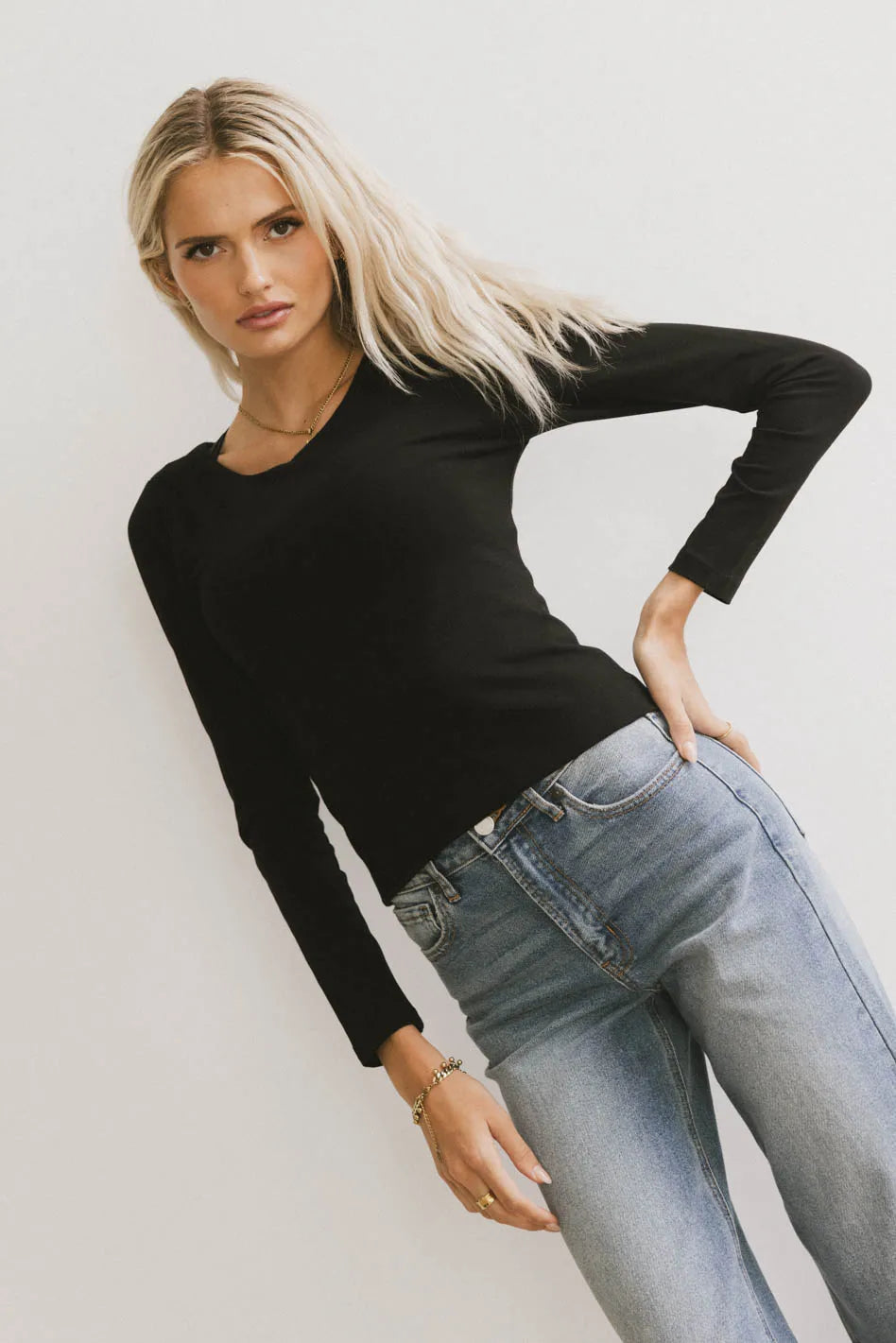 Kendra Basic Top in Black