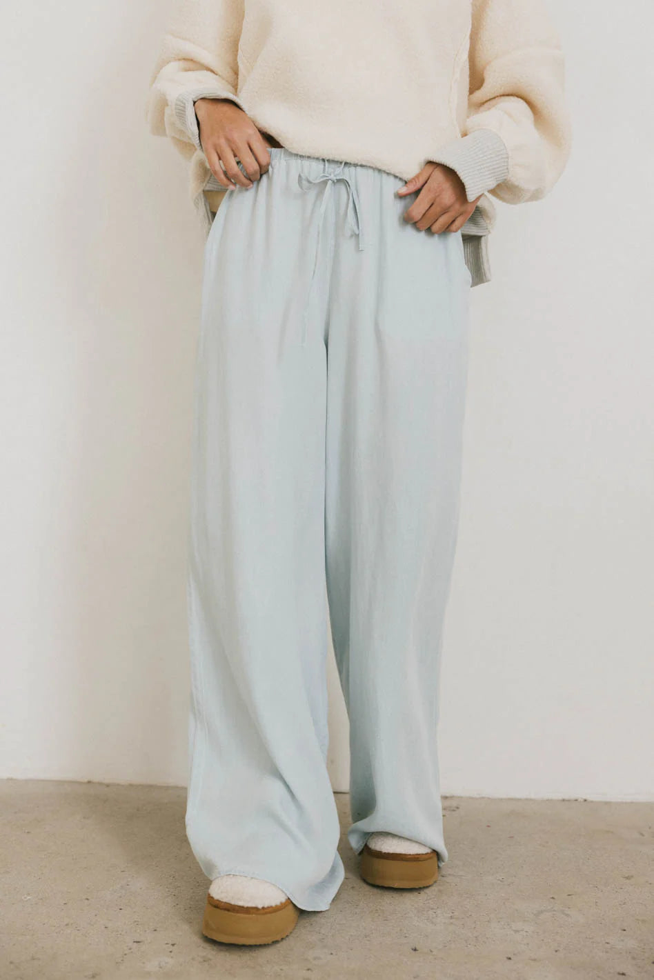 Luisa Wide Leg Pants in Blue