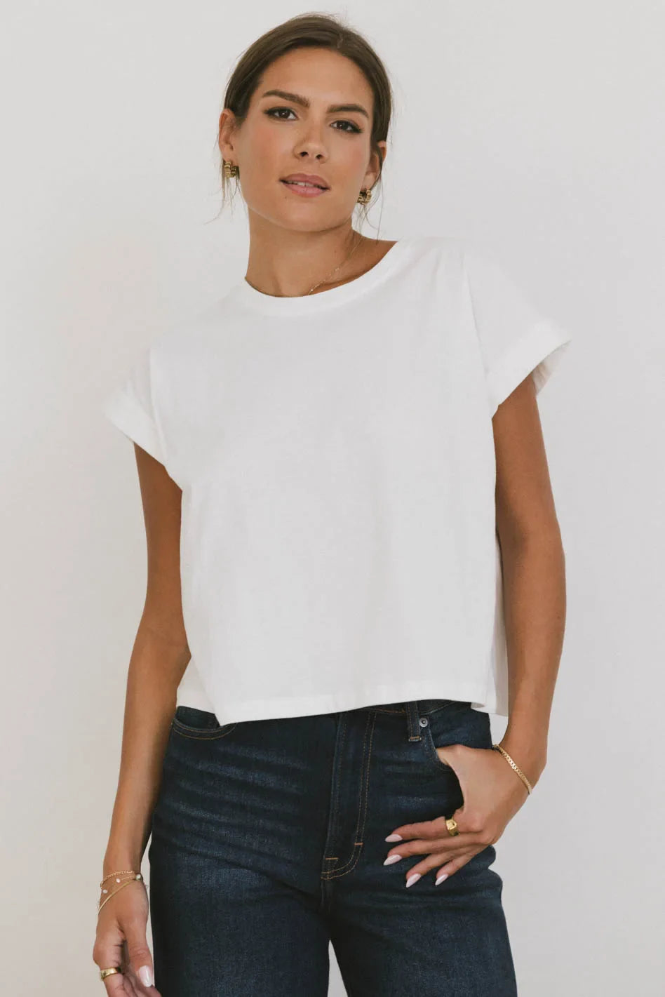 Rowena Boxy Top in White