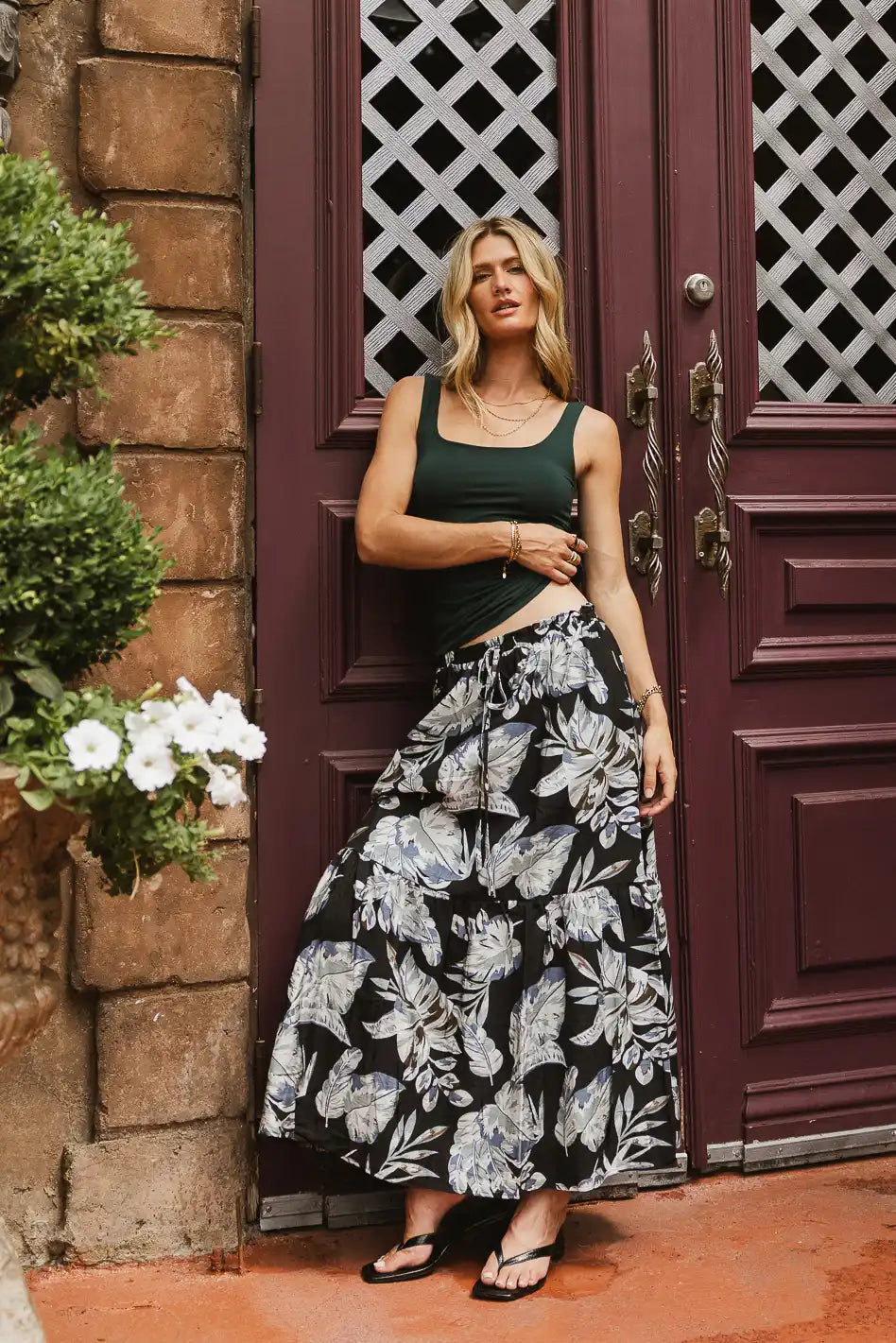 Paloma Tropical Maxi Skirt