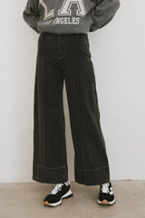 Emmaline Wide Leg Jeans in Black