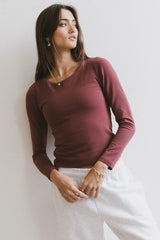 Kendra Basic Top in Berry