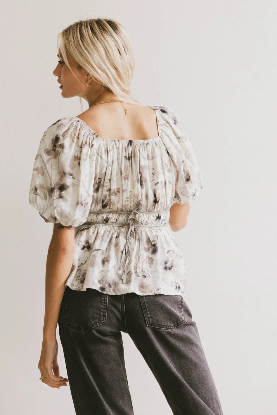 Arden Floral Tie Blouse - FINAL SALE