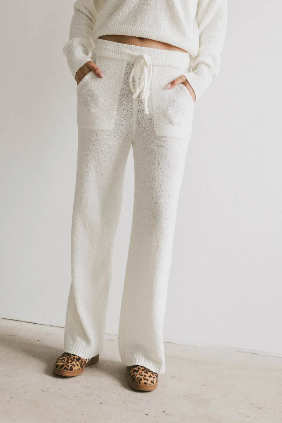 Breck Knit Pants in Cream