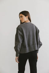 Costello Reverse Seam Crewneck in Charcoal