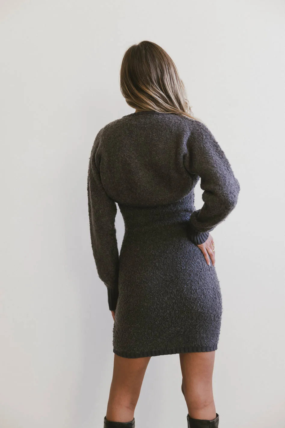 Winslow Knit Shrug in Charcoal