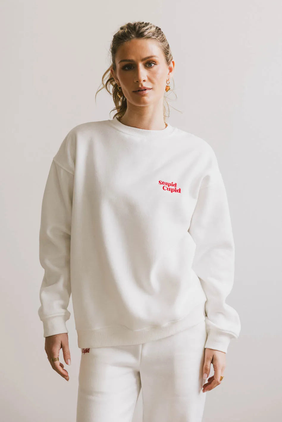 Stupid Cupid Crew Neck Sweater