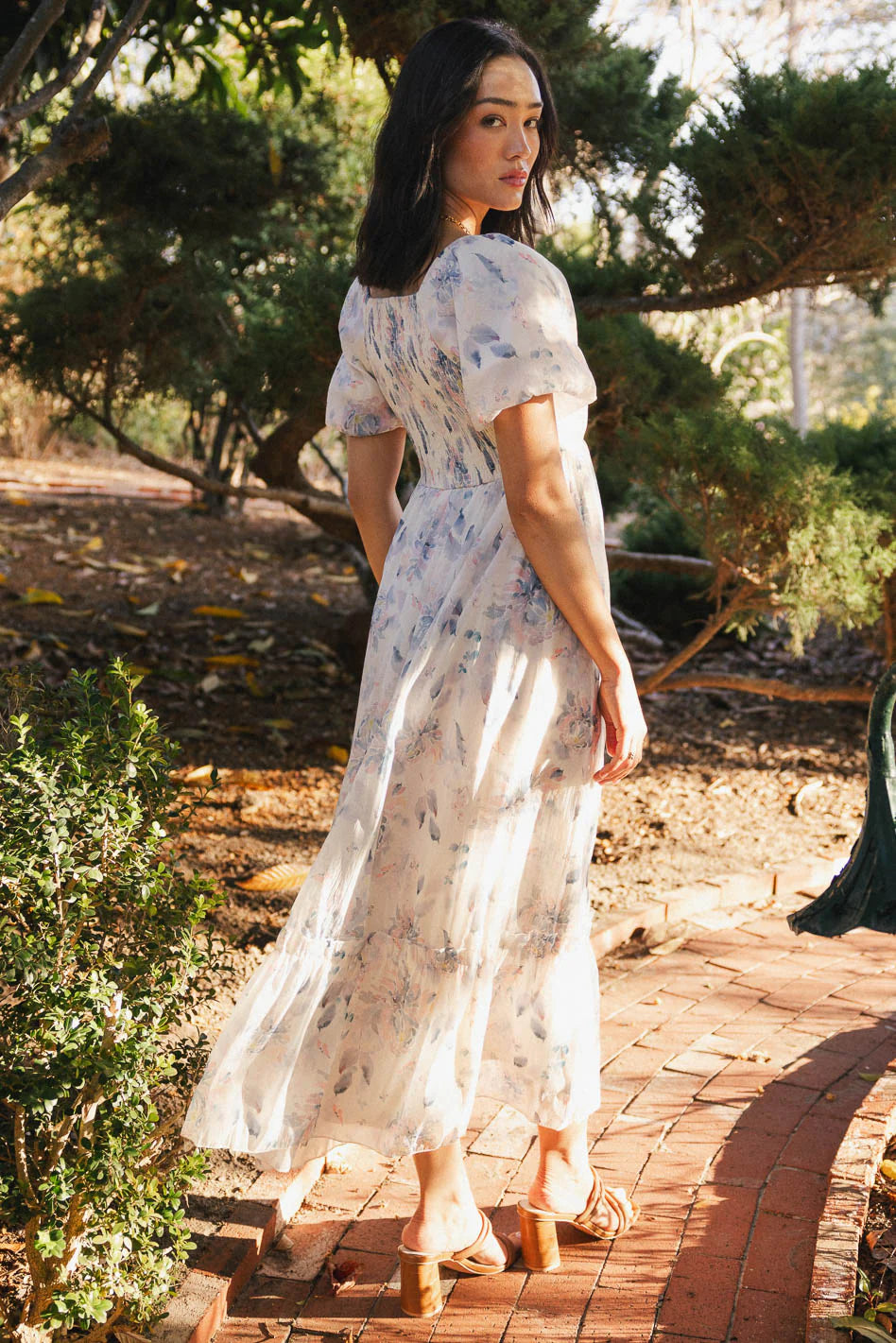 Kendry Floral Maxi Dress in Blue