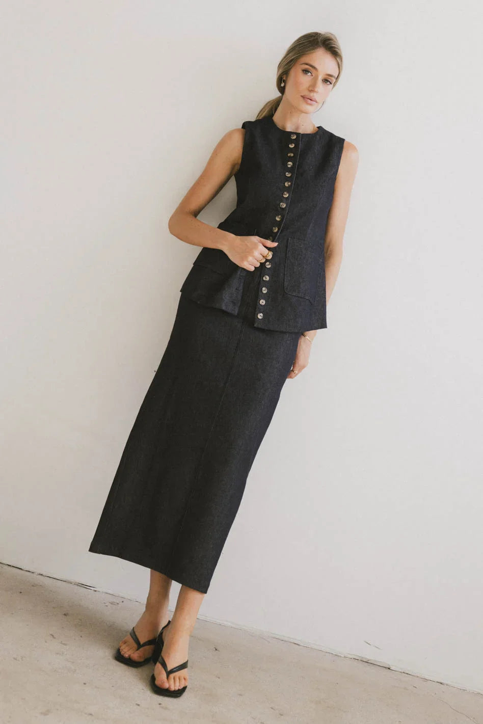 Miriam Denim Maxi Skirt - FINAL SALE