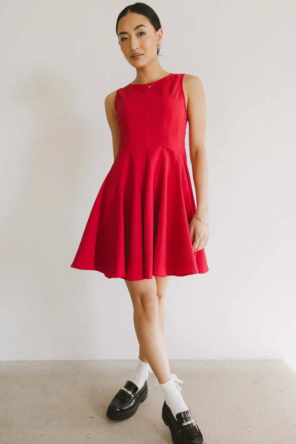 Liora Mini Dress in Red